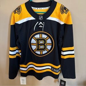 NEW Fanatics Boston Bruins BLANK Black Breakaway Team Home Jersey MENS SMALL NWT
